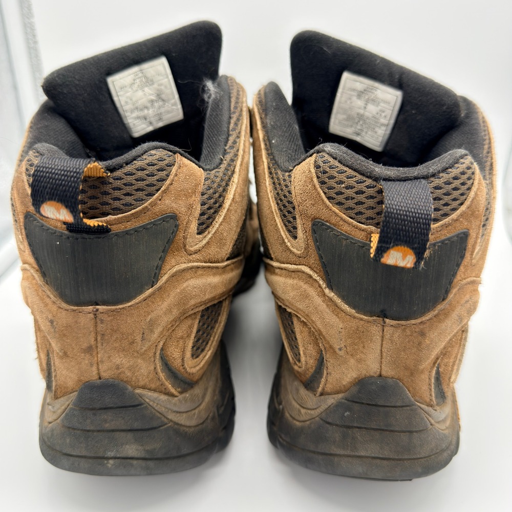 Merrell Moab 2 Mid Waterproof Hiking Boots Mens 9.5 Earth Brown J06051 Vibram - Picture 4 of 9